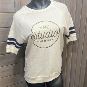 Alternative Cream and Blue Boxy Sweatshirt Tee